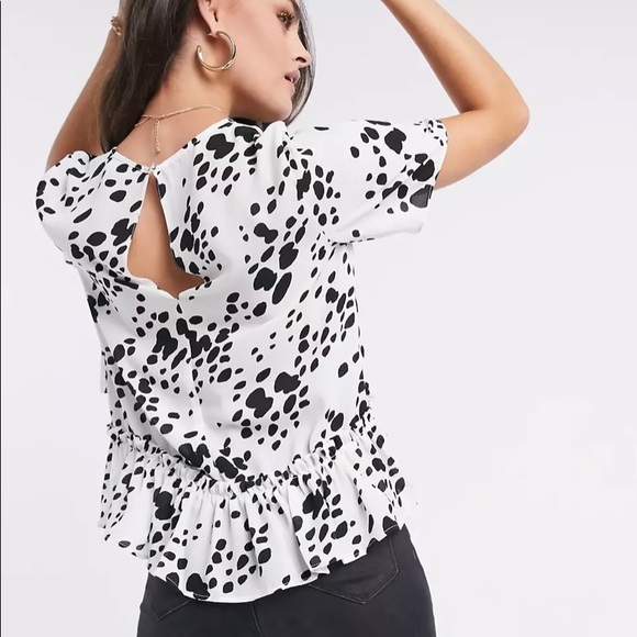 ASOS Black and white top Size 10 - Picture 2 of 6